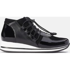 Czarne snakersy damskie. Czarne sneakersy damskie Kazar, ze skóry. Za 549,00 zł.