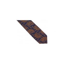 Granatowy krawat męski w pomarańczowy paisley D254. Pomarańczowe krawaty męskie Adam Collection - Krawaty i dodatki, na co dzień, bez wzorów, z tkaniny, casualowe. Za 49,50 zł.
