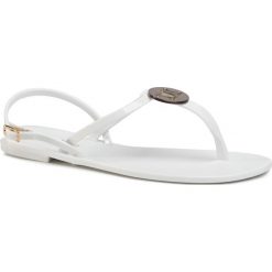 Sandały Max Mara Marruca 35210106600. Brązowe klapki damskie Max Mara, bez wzorów, bez obcasa. W wyprzedaży za 249,00 zł.