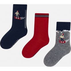 Mayoral - Skarpetki dziecięce (3-pack). Czerwone skarpetki chłopięce Mayoral, bez wzorów, z elastanu. Za 41,90 zł.