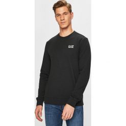 EA7 Emporio Armani - Bluza. Niebieskie bluzy męskie xl, z nadrukiem, z elastanu, z okrągłym kołnierzem. W wyprzedaży za 299,90 zł.