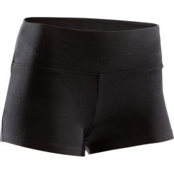 Spodenki do tańca nowoczesnego damskie. Czarne spodenki sportowe damskie DOMYOS, xs, bez wzorów, z elastanu, street, na fitness i siłownię. Za 24,99 zł.