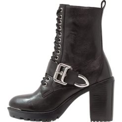 Botki damskie lity: Bronx Botki na obcasie black/silver
