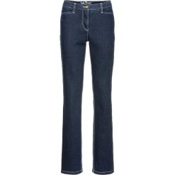 Dżinsy "authentik-stretch", modelujące sylwetkę STRAIGHT bonprix ciemnoniebieski. Niebieskie jeansy damskie bonprix. Za 109,99 zł.