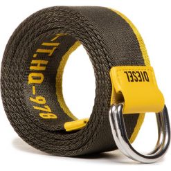 Pasek Męski DIESEL - B-Tape55 X06711 P1831 T8013. Zielone paski męskie Diesel, w paski, z materiału. Za 299,00 zł.