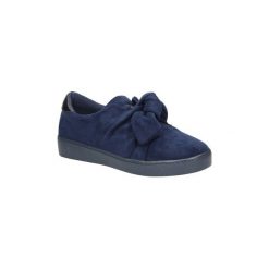 Buty Casu Granatowe półbuty slip on z kokardą A-158. Szare półbuty damskie marki Casu, bez wzorów, bez zapięcia. Za 49,99 zł.