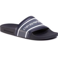 Klapki EMPORIO ARMANI - X4PS05 XM355 00285 Blue Navy. Niebieskie klapki męskie Emporio Armani, bez wzorów, z tworzywa sztucznego. W wyprzedaży za 259,00 zł.