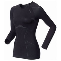 Odlo Koszulka Odlo Shirt l/s crew neck EVOLUTION LIGHT - 181001 - 181001XS. Czarne topy sportowe damskie Odlo, l. Za 189,95 zł.