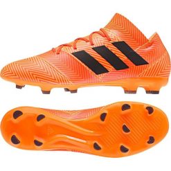 Buty piłkarskie adidas Nemeziz 18.2 Fg M DA9580. Pomarańczowe buty sportowe męskie Adidas, z materiału, bez zapięcia, do piłki nożnej. Za 559,00 zł.