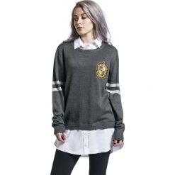 Bluzy damskie: Harry Potter Hufflepuff Bluza damska szary/biały