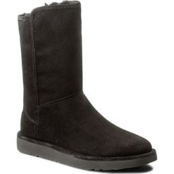 Buty UGG - W Abree Short II 1016589 W/Nero. Czarne kozaki damskie Ugg, ze skóry, bez obcasa, bez zapięcia. W wyprzedaży za 569,00 zł.