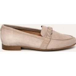 Tamaris - Mokasyny skórzane. Mokasyny damskie Tamaris, ze skóry, na obcasie. Za 269,90 zł.
