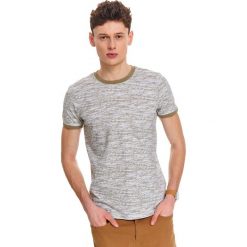 T-shirt dopasowany. Zielone t-shirty męskie Top Secret, na wiosnę, xl, bez wzorów, z bawełny, klasyczne, z klasycznym kołnierzykiem, krótkie. Za 49,99 zł.