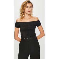 Answear - Top Night Fever. Czarne bluzki damskie ANSWEAR, s, bez wzorów, z elastanu, bez kołnierzyka. W wyprzedaży za 59,90 zł.