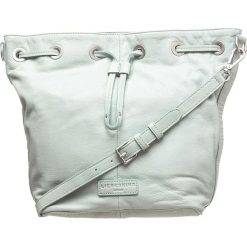 Skórzana torebka w kolorze błękitnym - 25 x 29 x 11 cm. Niebieskie torebki klasyczne damskie Liebeskind, w paski, ze skóry. W wyprzedaży za 249,95 zł.