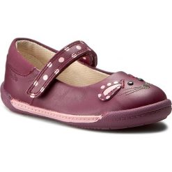 Creepersy damskie: Półbuty CLARKS - Iva Pip Fst 261186876 Plum Leather