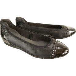 TAMARIS 22103-21 098 black combination, baleriny damskie. Czarne baleriny damskie Tamaris, bez wzorów, bez obcasa. Za 189,90 zł.