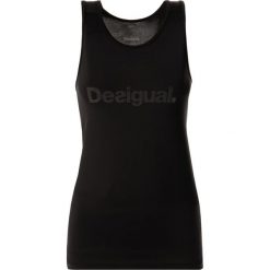Top Desigual Essentials 19SOTK25. Czarne bluzki damskie Desigual, l, bez wzorów, polo, bez rękawów. W wyprzedaży za 109,00 zł.