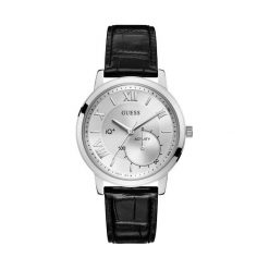 Zegarek GUESS - Jax BLACK/SILVER TONE. Szare zegarki męskie Guess. W wyprzedaży za 469,00 zł.