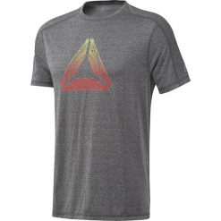 Koszulka Reebok Running Reflective Move Tee M Szara. Szare koszulki męskie Reebok, s, bez wzorów, bez kołnierzyka, z krótkim rękawem, krótkie, do biegania. Za 134,99 zł.