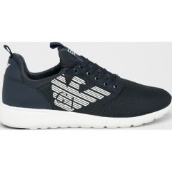 EA7 Emporio Armani - Buty. Niebieskie buty sportowe męskie EA7 Emporio Armani, z gumy, na sznurówki. W wyprzedaży za 499,90 zł.
