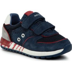 Sneakersy GEOX - B Alben B. C B023CC 01322 C4277 S Avio/Navy. Niebieskie trampki chłopięce Geox, bez wzorów, ze skóry, na rzepy. W wyprzedaży za 219,00 zł.