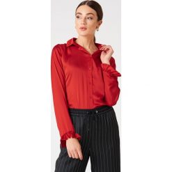 NA-KD Satynowa koszula - Pink,Red. Różowe koszule damskie marki NA-KD, bez wzorów, z poliesteru, bez kołnierzyka, bez rękawów. Za 121,95 zł.