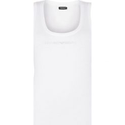 Bokserka Emporio Armani Underwear. Białe koszulki damskie Emporio Armani, bez wzorów, z elastanu, bez kołnierzyka, bez rękawów. Za 109,00 zł.