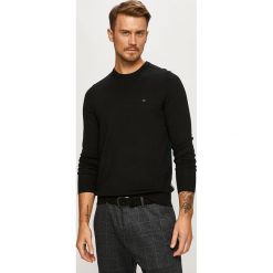 Calvin Klein - Sweter wełniany. Brązowe swetry męskie Calvin Klein, s, bez wzorów, z wełny, z okrągłym kołnierzem, bez kaptura. Za 449,90 zł.