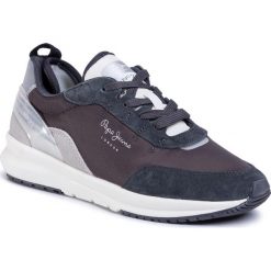 Sneakersy PEPE JEANS - N22 Summer PLS31007 Antracite 982. Szare półbuty damskie Pepe Jeans, na co dzień, bez wzorów, z jeansu, bez obcasa, bez zapięcia. W wyprzedaży za 259,00 zł.
