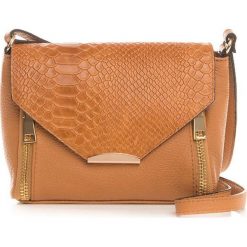 Torebki klasyczne damskie: Skórzana torebka w kolorze brązowym – 20 x 16 x 6 cm