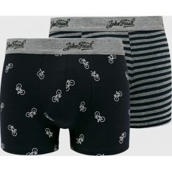 John Frank - Bokserki (2-pack). Niebieskie bokserki męskie John Frank, bez wzorów, z elastanu. Za 79,90 zł.