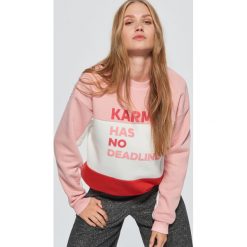 Odzież: Bluza z napisem - Różowy