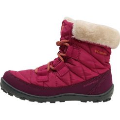 Columbia YOUTH MINX SHORTY OMNIHEAT WATERPROOF Śniegowce deep blush/bright peach. Czerwone buty zimowe damskie Columbia, z gumy. W wyprzedaży za 175,45 zł.