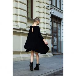 Sukienka BELLA czarna. Niebieskie sukienki na komunię marki Pakamera, z bawełny. Za 289,00 zł.