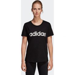 Koszulka krótki rękaw slim Gym & Pilates damska. Czarne koszulki damskie Adidas, xl, bez wzorów, z bawełny, bez kołnierzyka. Za 79,99 zł.