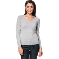 Swetry klasyczne damskie: Sweter w kolorze szarym