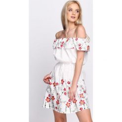 Sukienki: Biała Sukienka Maxi Floral