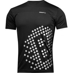 Koszulka Craft Run Prime SBRT Tee M Srebrno-Czarna. Szare koszulki męskie marki Craft, s, z nadrukiem, z tkaniny, bez kołnierzyka, z krótkim rękawem, krótkie, do biegania. Za 129,99 zł.