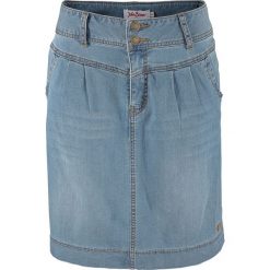Spódnica dżinsowa ze stretchem bonprix niebieski. Spódniczki damskie bonprix. Za 89,99 zł.