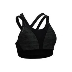 Stanik fitness kardio 520. Czarne buty sportowe damskie marki DOMYOS, xl, bez wzorów, z elastanu, na fitness i siłownię. Za 59,99 zł.