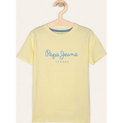 Pepe Jeans - T-shirt dziecięcy ART 128-180 cm. Niebieskie t-shirty chłopięce Pepe Jeans, z nadrukiem, z bawełny, bez rękawów. Za 79,90 zł.