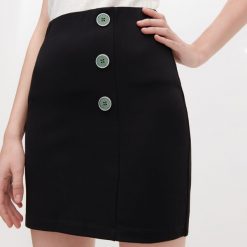 Spódnica mini - Khaki. Brązowe spódniczki damskie Reserved, s, bez wzorów, mini. Za 49,99 zł.