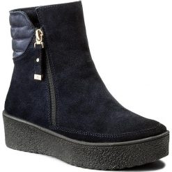 Botki EVA MINGE - Tere 2F 17SM1372214E 807. Niebieskie botki damskie zamszowe marki Eva Minge. W wyprzedaży za 239,00 zł.