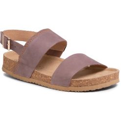 Sandały LASOCKI - ARC-140-10 Grey. Pomarańczowe klapki damskie Lasocki, bez wzorów, ze skóry, bez obcasa. Za 119,99 zł.