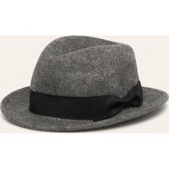 Answear - Kapelusz. Szare kapelusze damskie ANSWEAR, z wełny. W wyprzedaży za 49,90 zł.
