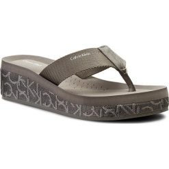 Klapki damskie: Japonki CALVIN KLEIN BLACK LABEL – Mulan N12028 Szary