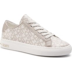 Sneakersy DKNY - Court K1933333 Hemp. Brązowe półbuty damskie DKNY, na co dzień, bez wzorów, ze skóry ekologicznej, bez obcasa, na płaskiej podeszwie, bez zapięcia. Za 479,00 zł.