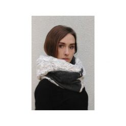 Szaliki damskie: Szal CHAPOOSIE GrayWool & White