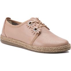 Espadryle QUAZI - QZ-12-02-000080 112. Różowe espadryle damskie QUAZI, na co dzień, bez wzorów, ze skóry, bez obcasa, na płaskiej podeszwie, bez zapięcia. W wyprzedaży za 149,00 zł.